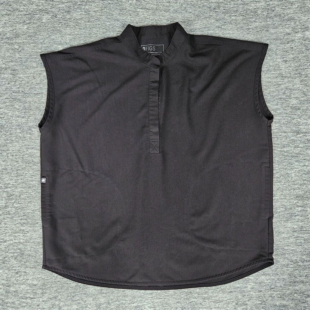 Figs Technical Collection Size Large Rafaela Oversized Top Black WXXSW1003